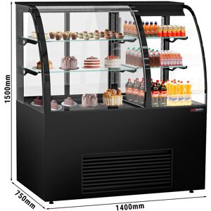 GGM GASTRO - Vitrine à pâtisserie - Self-Service - 1400mm - avec éclairage LED & 2 étagères