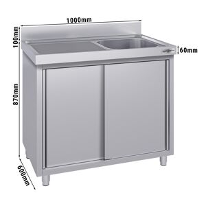 GGM GASTRO - Evier ECO - 1000x600mm - avec 1 bac à droite