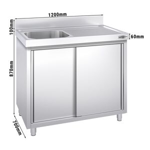 GGM GASTRO - Evier PREMIUM - 1200x700mm - avec 1 bac à gauche