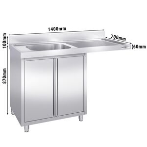 GGM GASTRO - Armoire lave-vaisselle - 1400x700mm - avec 1 bac à gauche