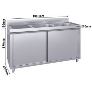 GGM GASTRO - Evier ECO - 1800x600mm - avec 2 bacs à droite