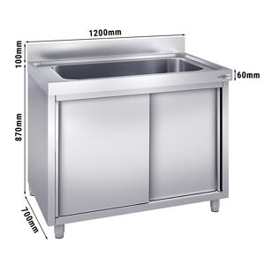 GGM GASTRO - Evier à casseroles - 1200x700mm - avec 1 bac