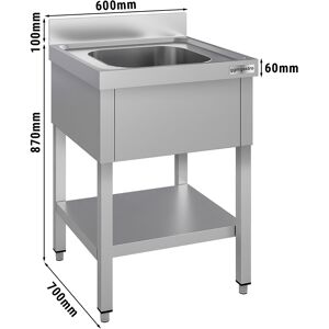 GGM GASTRO - Evier ECO - 600x700mm - avec fond & 1 cuve