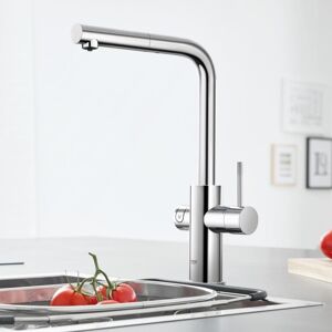 Grohe Blue NOUVEAU Home Robinetterie de cuisine avec filtre, bec L extractible, 31539000,