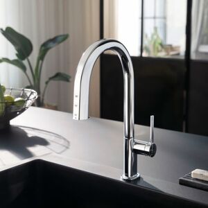 Hansgrohe Aquittura M91 Robinetterie de cuisine monocommande avec dispositif Soda et bec extractible 1 jet, kit de démarrage, 76806000,