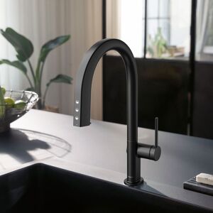 Hansgrohe Aquittura M91 Robinetterie de cuisine monocommande avec dispositif Soda et bec extractible 1 jet, kit de démarrage, 76806670,