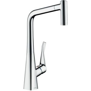 Hansgrohe Metris M71 Mitigeur de cuisine avec douchette extractible et sBox, 73824000, M7116-H320