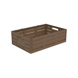 Multiroir bac pliable aspect bois - 60 x 40 x H19 cm - 39 L