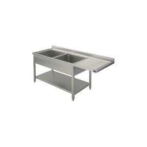 Wirquin 30723991 Vidage pour évier 2 bacs Espace D90 avec bonde à panier,  blanc