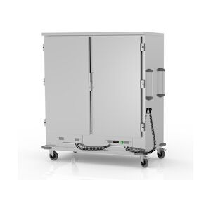 ERATOS Chariot Chaud De Liaison 2 Portes Aisi-304 18/10 - Gn2/1 -34 Niveaux Gn2/1 - 65 - 1470X850X1700Mm - 3350W CC-34GN