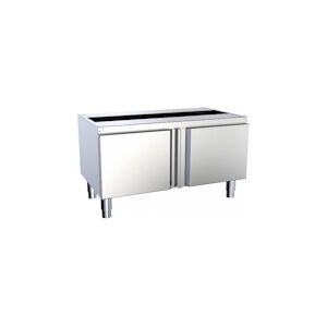 Distform Meuble Inox P.700 avec Portes Battantes et Sans Plan de Travail Acier inoxydable 400x700x700xmm