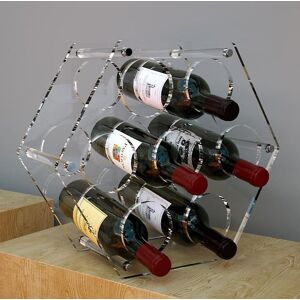 Petrozzi Esa Porte-bouteilles 7 places en plexiglas 10MM en 18 couleurs  - Trasparente