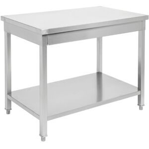 Dynasteel Table Inox avec Etagère - P 600 mm - L 1600 mm