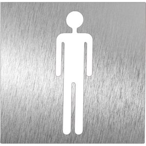 Pictogramme inox - toilette homme 120x120x mm