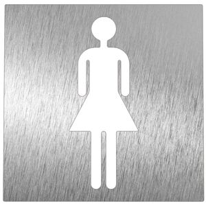 Pictogramme inox - toilette femme 120x120x mm