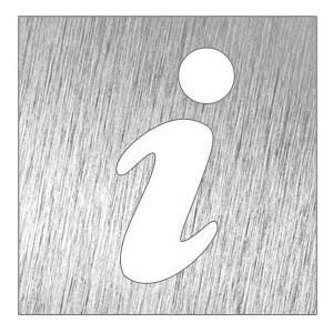 Pictogramme inox - point d´information 120x120x mm