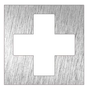 Pictogramme inox - boîte de secours 120x120x mm