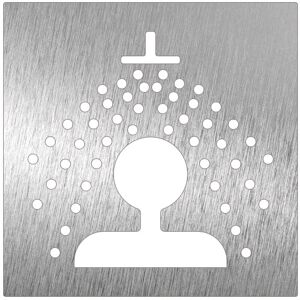 Pictogramme inox - douche 120x120x mm