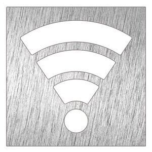 Pictogramme inox - wifi zone 120x120x mm