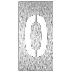 Pictogramme inox - numéro 0 120x120x mm