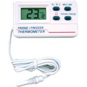 Lioninox Thermometre digital a sonde pour refrigerateur et congelateur 60x12x30 mm