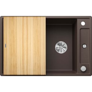 Blanco Axia III 45 S evier 523182 78x47cm, PuraDur cafe, reversible, avec planche a decouper en bois