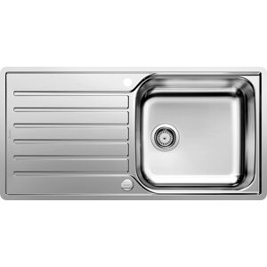 Blanco evier 519709 100 x 50 cm, Inox finition a la brosse, reversible, avec ecoulement telecommande avec bouton rotatif