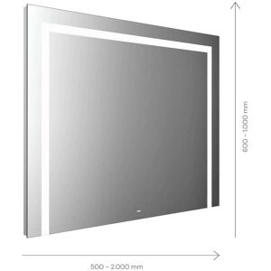 Miroir lumineux Emco Mi 220 LED 104160009000100 1600 x 900 mm, avec 3 decoupes lumineuses en haut, a droite et a gauche