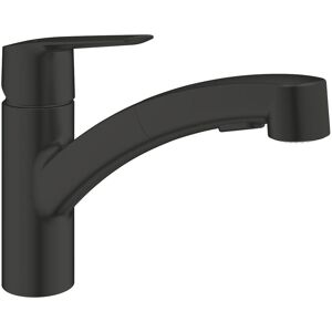 Grohe Start robinet de cuisine 303072431 noir mat, douchette extractible à double rinçage