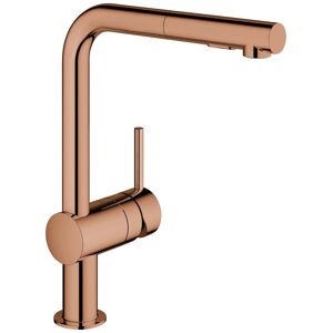 Grohe Minta mitigeur d'évier 30274DA0 warm sunset, double pomme de douche extractible, bec en L