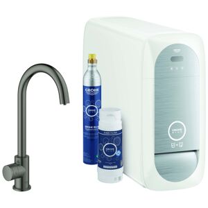 Grohe Blue Home mitigeur d'évier 31498AL1 graphite dur brossé, kit de démarrage Mono