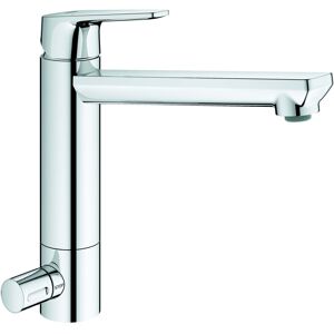 Grohe BauEdge mitigeur de cuisine 31696000 chromé , pivotant, bec moyen-haut