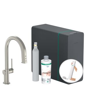 Hansgrohe Aqittura M91 SodaSystem 210 76806800 1jet, sBox, kit de démarrage, finition acier inoxydable