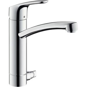 Hansgrohe Focus mélangeur de cuisine à levier unique 31803000 200, avec robinet d'arrêt, pivotant, chromé