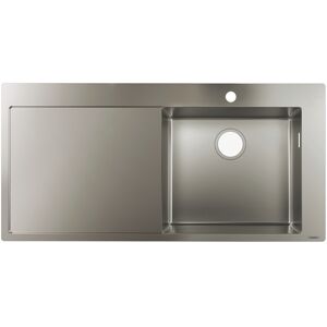 Hansgrohe S715-F450 évier encastrable 43306800 Inox , 2000 bol principal, égouttoir