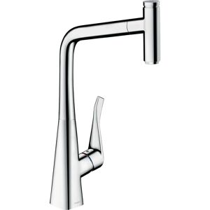 Hansgrohe Metris mitigeur d'évier 14786000 avec douchette extractible, 1jet, chromé