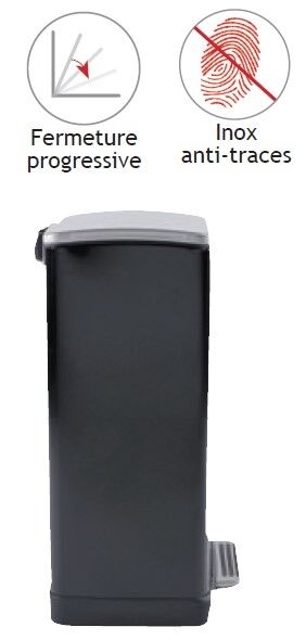 Poubelle noire  40 litres cube OGO
