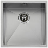 BARAZZA évier bac carré rayon "0" fleur de plan 40x40 1Q4040I (Inox - Acier)