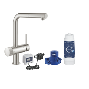 Grohe 120836  Blue Pure Minta Satinato Starter Kit Depuratore Acqua Potabile Con Doccia Estraibile