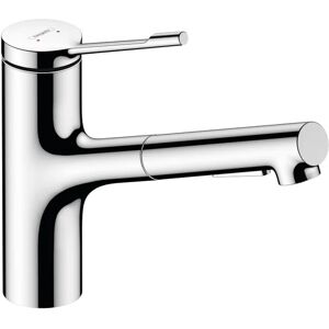 Hansgrohe Miscelatore da cucina Zesis Lean basso argento,  cromato