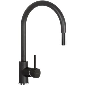 Schock Miscelatore da cucina Aquastar collo di cigno nero,