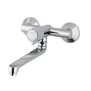 IDRAL Miscelatore temporizzato per lavabo/lavello con bocca girevole 200mm Serie MINIMAL 08135 Cromato Ottone