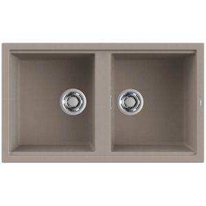 Elleci Lavello Incasso 2 vasche 86x51 Best 450 Granitek Grigio Tortora LGB45043