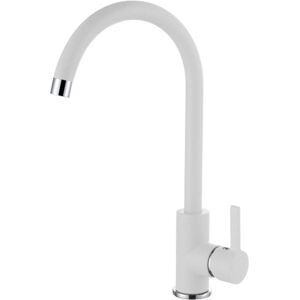 Elleci Rubinetto Miscelatore Cucina canna alta monocomando Bianco MGKC0168