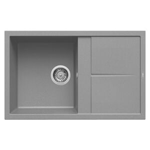 Elleci Lavello Incasso 1 vasca 79x50 Unico 300 Granitek Grigio Cemento LGU30048