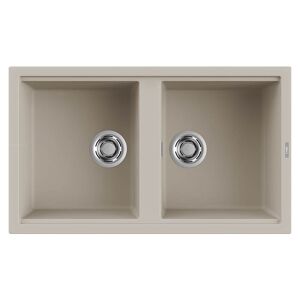 Elleci Lavello Incasso 2 vasche 86x51 Best 450 Keratek Plus Champagne LKB45095