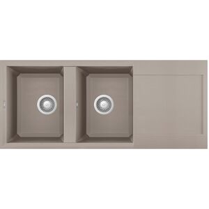 Elleci Lavello Incasso 2 vasche 116x50 Easy 500 Granitek Grigio Tortora LGY50043