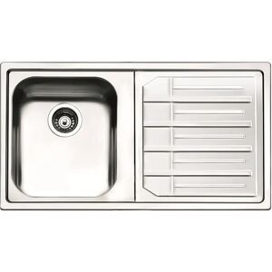 Apell LAVELLO ROMA 86x50 cm INOX SPAZZOLATO 1 VASCA CON SGOCCIOLATOIO A DESTRA PILETTA 3,5''