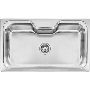 Cmspa LAVELLO EUREKA 86x51 cm ACCIAIO INOX SATINATO 1 VASCA PILETTA 3''