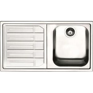 Apell LAVELLO ROMA 86x50 cm INOX SPAZZOLATO 1 VASCA CON SGOCCIOLATOIO A SINISTRA PILETTA 3,5''